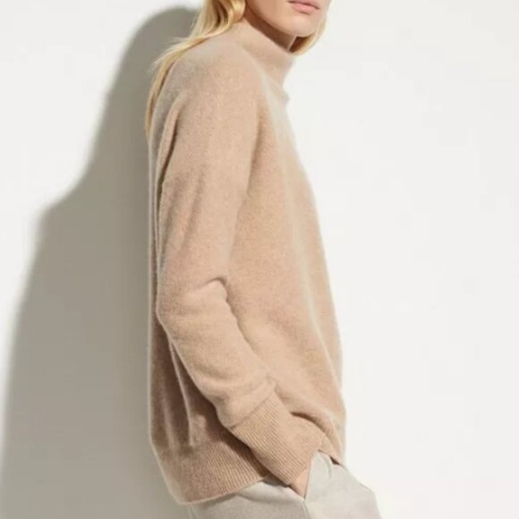 Vince Boiled Cashmere Funnel Neck Pullover - M - Picture 3 of 4